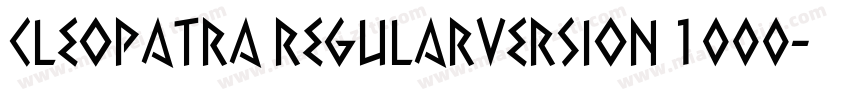 Cleopatra RegularVersion 1000字体转换